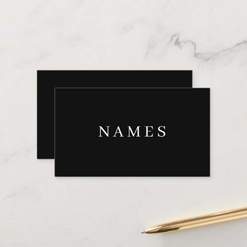 Simple Black Custom Add Your Name Elegant Appointment Card