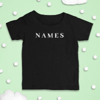 Simple Black Custom Add Your Name Elegant