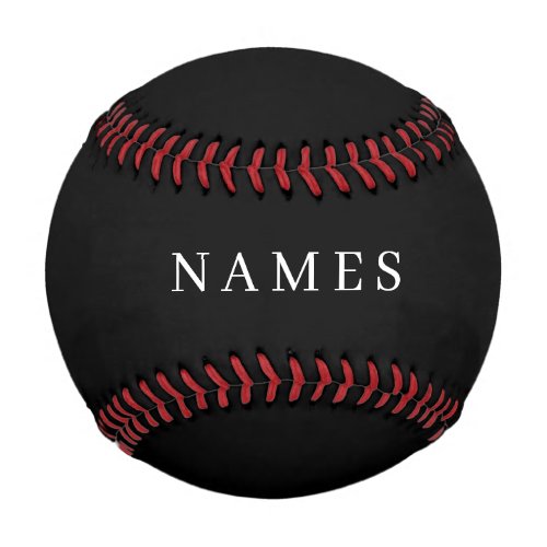 Simple Black Custom Add Your Name Elegant Baseball