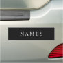 Simple Black Custom Add Your Name Elegant Car Magnet