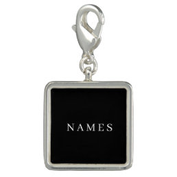 Simple Black Custom Add Your Name Elegant Charm