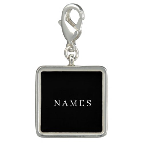 Simple Black Custom Add Your Name Elegant Charm