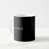 Simple Black Custom Add Your Name Elegant Coffee Mug (Front Left)