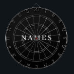 Simple Black Custom Add Your Name Elegant Dart Board<br><div class="desc">Simple Black Custom Add Your Name Elegant Design for Anyone.</div>