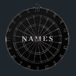 Simple Black Custom Add Your Name Elegant Dart Board<br><div class="desc">Simple Black Custom Add Your Name Elegant Design for Anyone.</div>
