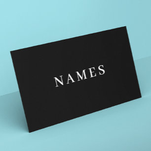 Simple Black Custom Add Your Name Elegant Discount Card