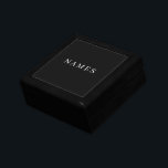 Simple Black Custom Add Your Name Elegant Gift Box<br><div class="desc">Simple Black Custom Add Your Name Elegant Design for Anyone.</div>