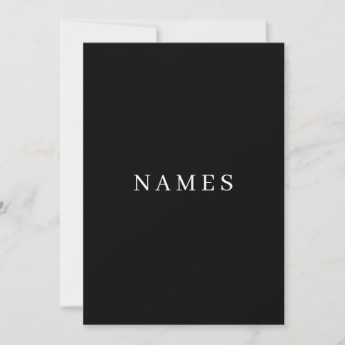 Simple Black Custom Add Your Name Elegant Holiday Card