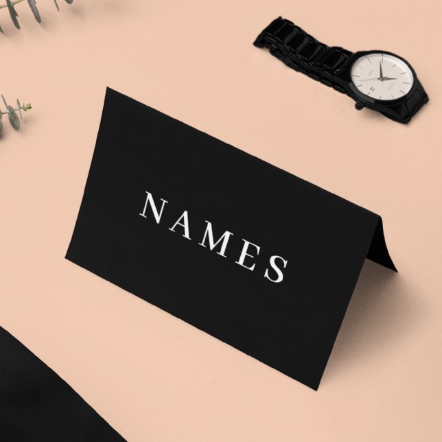 Simple Black Custom Add Your Name Elegant Holiday Card (Creator Uploaded)
