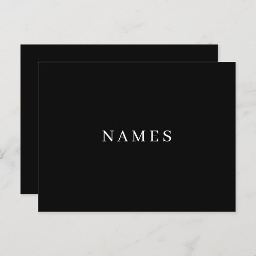 Simple Black Custom Add Your Name Elegant Holiday Postcard