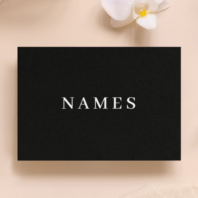 Simple Black Custom Add Your Name Elegant Holiday Postcard (Creator Uploaded)
