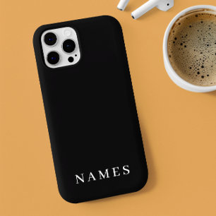 Simple Black Custom Add Your Name Elegant iPhone 11Pro Case