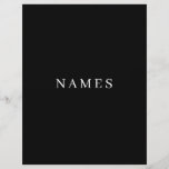 Simple Black Custom Add Your Name Elegant Letterhead<br><div class="desc">Simple Black Custom Add Your Name Elegant Design for Anyone.</div>