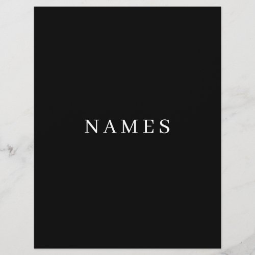 Simple Black Custom Add Your Name Elegant Letterhead