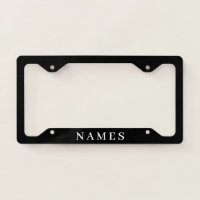 Simple Black Custom Add Your Name Elegant License