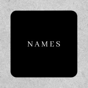 Simple Black Custom Add Your Name Elegant Patch