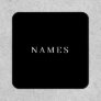 Simple Black Custom Add Your Name Elegant Patch