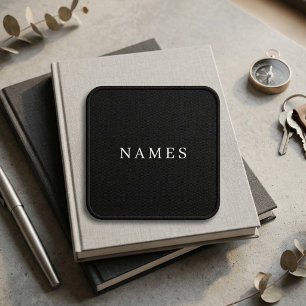 Simple Black Custom Add Your Name Elegant Patch