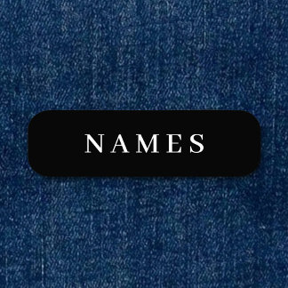 Simple Black Custom Add Your Name Elegant Patch