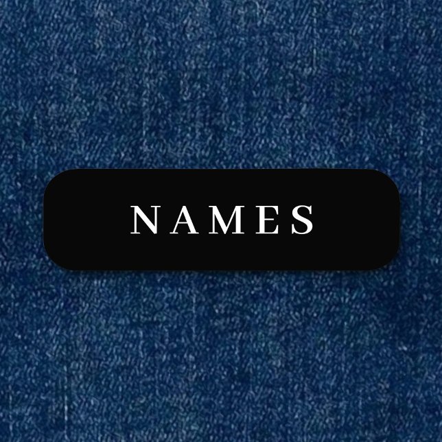 Simple Black Custom Add Your Name Elegant Patch (Creator Uploaded)