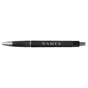 Simple Black Custom Add Your Name Elegant Pen