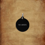 Simple Black Custom Add Your Name Elegant Pet ID Tag<br><div class="desc">Simple Black Custom Add Your Name Elegant Design for Anyone.</div>