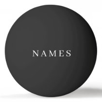 Simple Black Custom Add Your Name Elegant Ping Pong Ball Simple Black Custom Add Your Name Elegant Ping Pong Ball