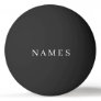 Simple Black Custom Add Your Name Elegant Ping Pong Ball