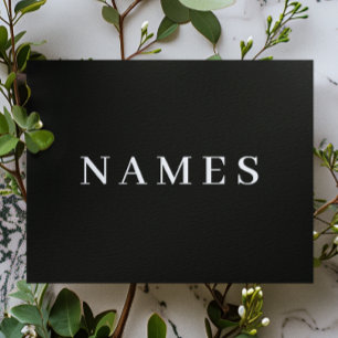 Simple Black Custom Add Your Name Elegant Postcard