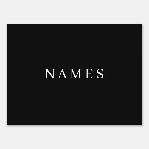 Simple Black Custom Add Your Name Elegant Sign