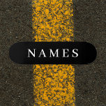 Simple Black Custom Add Your Name Elegant Skateboard<br><div class="desc">Simple Black Custom Add Your Name Elegant Design for Anyone.</div>
