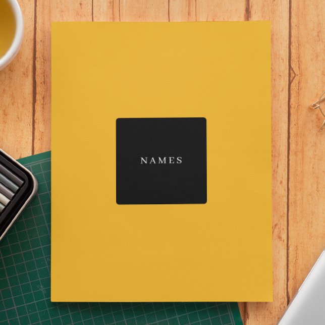 Simple Black Custom Add Your Name Elegant Sticker (Creator Uploaded)