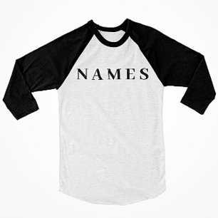 Simple Black Custom Add Your Name Elegant T-Shirt