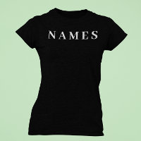 Simple Black Custom Add Your Name Elegant