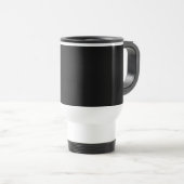 Simple Black Custom Add Your Name Elegant Travel Mug (Front Right)