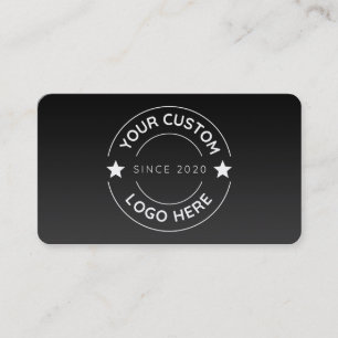 Simple black custom business card