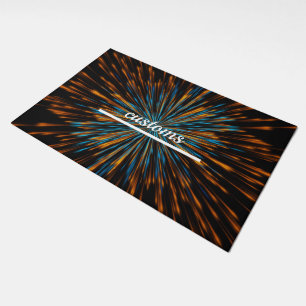 Simple Black Custom Front Door Welcome Mat