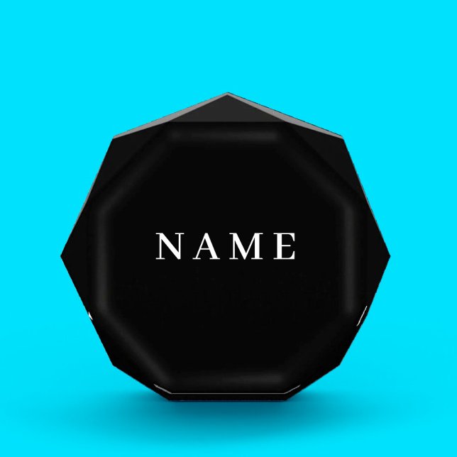 Simple Black Custom Name Elegant Acrylic Award (Creator Uploaded)