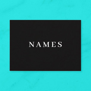 Simple Black Custom Name Elegant Business Card