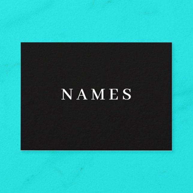 Simple Black Custom Name Elegant Business Card (Creator Uploaded)