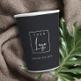 Simple Black Custom Promotional Business Logo Paper Cups