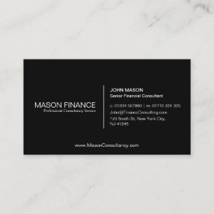 Simple Black Customizable Business Card Template