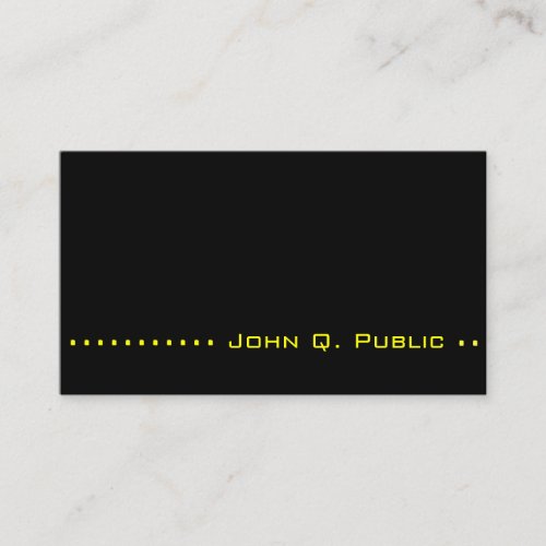 Simple Plain Black Business Card with Dots