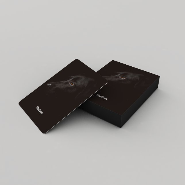 Simple Black Dog Face Poker Cards (Creator Uploaded)