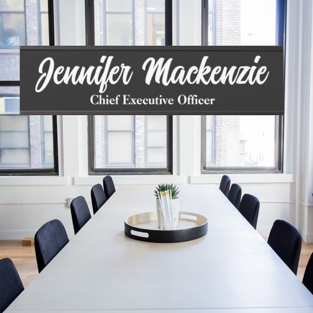 Simple Black Elegant Office Door Sign (Creator Uploaded)