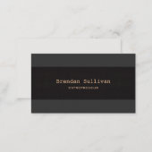Simple Black Elegant Professional Business Card (Front/Back)