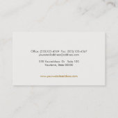 Simple Black Elegant Professional Business Card (Back)