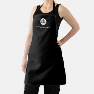 Simple Black Employee Logo Branded Apron