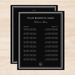 Simple Black Frame Border Restaurant Cafe Takeout Flyer<br><div class="desc">This simple,  elegant template would be great for your business/promotional needs. Easily add your own details by clicking on the "personalize" option.</div>