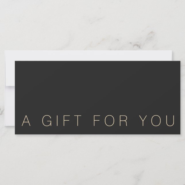 Simple Black  Gift Certificate (Front)